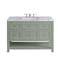 James Martin Vanities Breckenridge 48in Single Vanity, Smokey Celadon w/ 3 CM Carrara Marble Top 330-V48-SC-3CAR - alternate 1